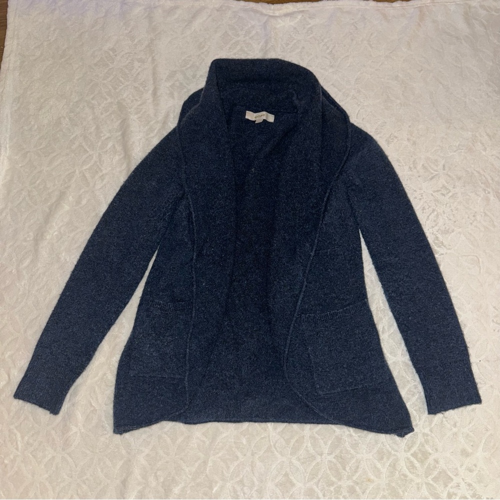 Navy Blue cozy fuzzy sweater cardigan perfect for snow days❄️